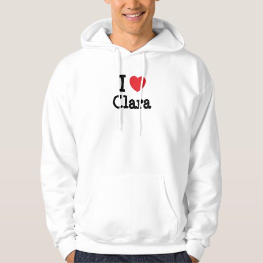 私はクララのハートTシャツが大好きです パーカ (正面)