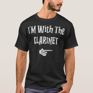 私はクラリネットのハロウィーンの衣装のカップルおもしろいと一緒だ Tシャツ