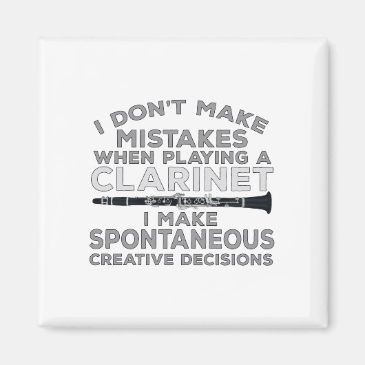 私はクラリネットの時に間違遊いはない マグネット (正面)