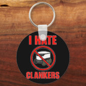 私はクランカーの女おもしろい性が男性へ嫌い キーホルダー (正面)