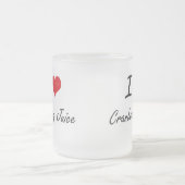 私はクランベリージュースの芸術的なデザインを愛します フロストグラスマグカップ (中央)