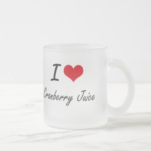 私はクランベリージュースの芸術的なデザインを愛します フロストグラスマグカップ (右)