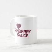 私はクランベリーソースを愛します コーヒーマグカップ (正面左)