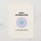 私はクリエイティブの日々の肯定である前向き サンキューカード (正面/裏面)