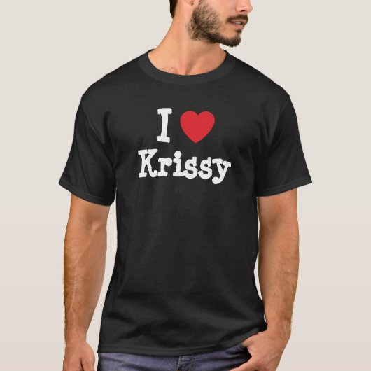 私はクリシーハートTシャツが大好きです Tシャツ (正面)