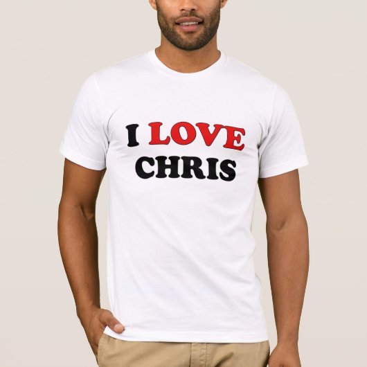 私はクリスを愛します Tシャツ (正面)