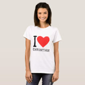 私はクリスチャンが大好きだ Tシャツ (正面フル)