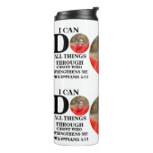 私はクリスチャンの写真バイブルの聖句を行うことができるすべてのこと タンブラー (回転左)