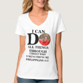 私はクリスチャンの写真バイブルのT節を全てすることができる –  Tシャツ (正面)