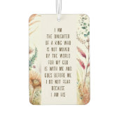 私はクリスチャン引用文の娘だ カーエアーフレッシュナー (裏面)