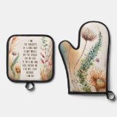 私はクリスチャン引用文の娘だ 鍋つかみ&鍋敷きセット (正面)