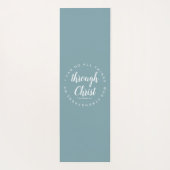 私はクリスチャン・ブルー・グリーンを通してすべてを行うことができる ヨガマット (裏面)