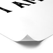 私はクリスチャン・ワードアートのミニマルなポスター ポスター (角)