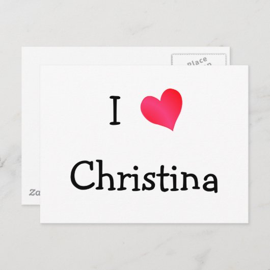 私はクリスティーナを愛する ポストカード (正面/裏面)