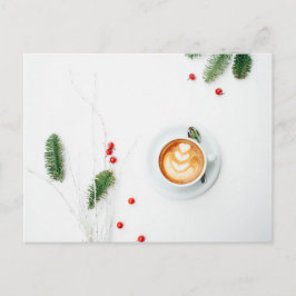 私はクリスマスが大好きでラテ シーズンポストカード