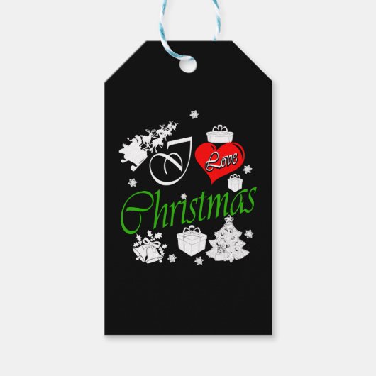 私はクリスマスが大好き ギフトタグ (正面)