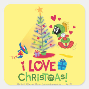 私はクリスマスが大好き – MARVIN THE MARTIAN™ スクエアシール
