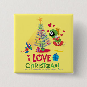 私はクリスマスが大好き – MARVIN THE MARTIAN™ 缶バッジ