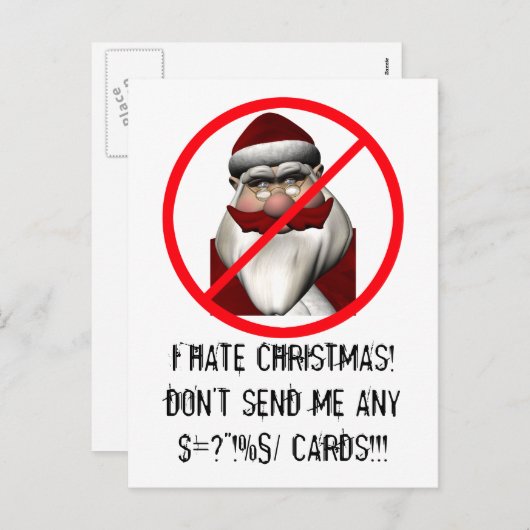私はクリスマスが嫌いだ シーズンポストカード (正面/裏面)
