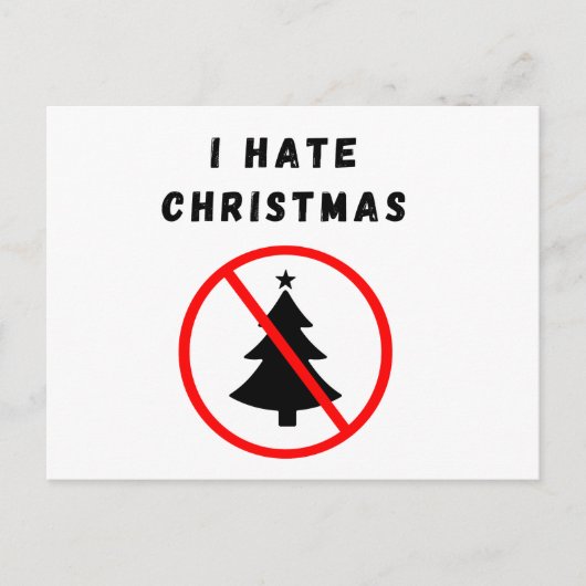 私はクリスマスが嫌いだ ポストカード (正面)