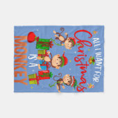 私はクリスマスが欲しいのは猿だけだ フリースブランケット (正面(横))