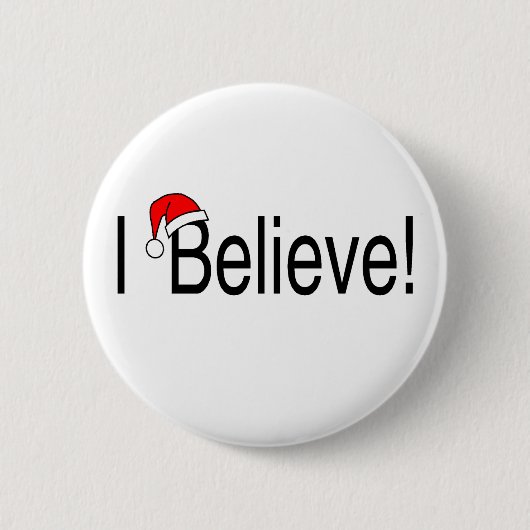 私はクリスマスで信じます 缶バッジ (正面)