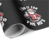 私はクリスマスにサンタで行おもしろいう ラッピングペーパー (ロールコーナー)