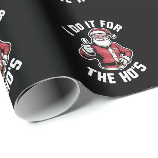 私はクリスマスにサンタで行おもしろいう ラッピングペーパー (ロールコーナー)