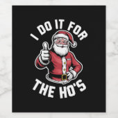 私はクリスマスにサンタで行おもしろいう ワインラベル (シングルラベル)