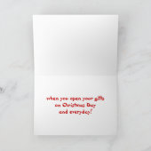 私はクリスマスに全てのあなたの存在になりたい シーズンカード (内部)