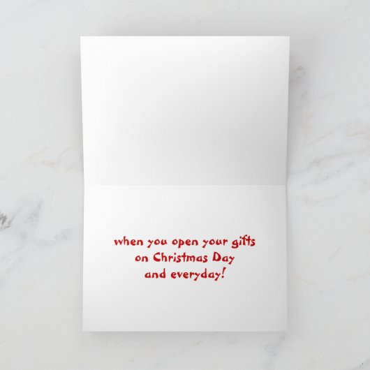 私はクリスマスに全てのあなたの存在になりたい シーズンカード (内部)