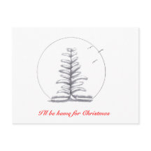 私はクリスマスに家に帰る…はがき