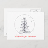 私はクリスマスに家に帰る…はがき シーズンポストカード (正面/裏面)