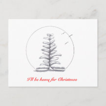 私はクリスマスに家に帰る…はがき