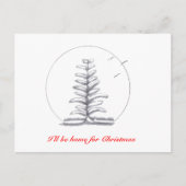 私はクリスマスに家に帰る…はがき シーズンポストカード (正面)