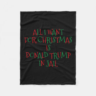 私はクリスマスに欲しいのは刑務所のドナルド・トランプ フリースブランケット