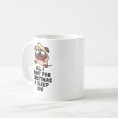 私はクリスマスに欲しいのは寝犬だけだ コーヒーマグカップ (正面左)