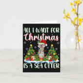 私はクリスマスに欲しいのは海の外のクリスマスツリーの光だ カード (黄色い花)