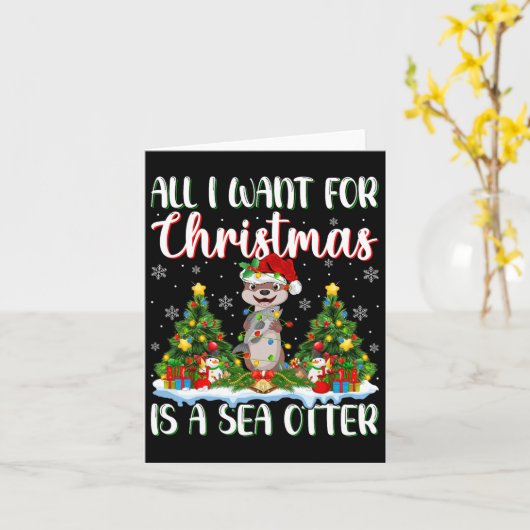 私はクリスマスに欲しいのは海の外のクリスマスツリーの光だ カード (黄色い花)