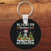 私はクリスマスに欲しいダルマチア犬のクリスマスツリー キーホルダー (正面)