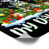 私はクリスマスに欲しいダルマチア犬のクリスマスツリー ポスター (角)