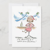 私はクリスマスに白ワインを飲む夢を見ている 招待状 (正面)