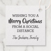 私はクリスマスのおもしろいフォイルメッセージカードに欲しい フェイバータグ (裏面)