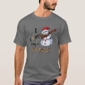 私はクリスマスのお母さん雪だるまが大好き Tシャツ (正面)