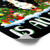 私はクリスマスのためにアルパカのクリスマスツリーのライトが欲しい ポスター (角)