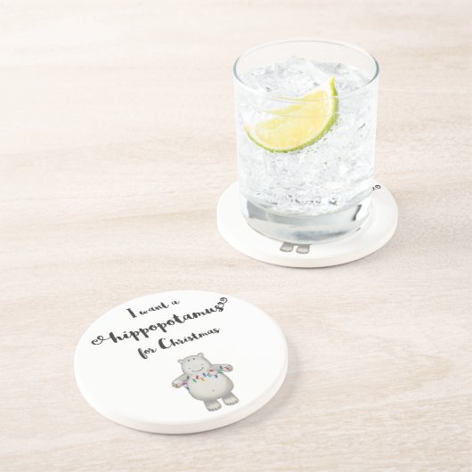 私はクリスマスのためのカバがほしいと思います コースター (側面)