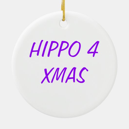 私はクリスマスのためのカバがほしいと思います セラミックオーナメント (裏面)