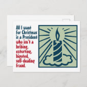 私はクリスマスのアンチトランプのテンプレートに欲しい ポストカード (正面/裏面)