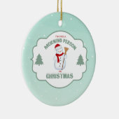 私はクリスマスのオーナメントのただの朝人です セラミックオーナメント (右)