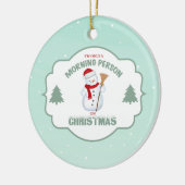 私はクリスマスのオーナメントのただの朝人です セラミックオーナメント (左)